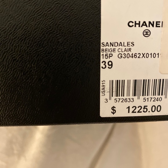 Chanel calfskin beige sandals size 39 - Picture 5 of 8